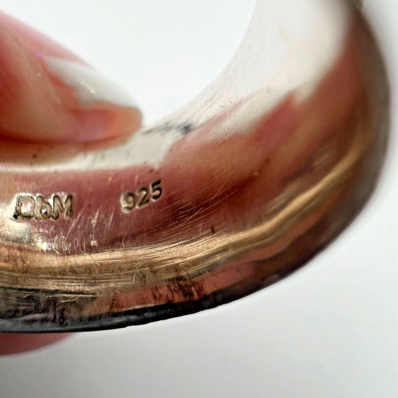Signed DbM KENSINGTON Sterling Silver Spinner Ring - Size 6 - Picture 5 of 6